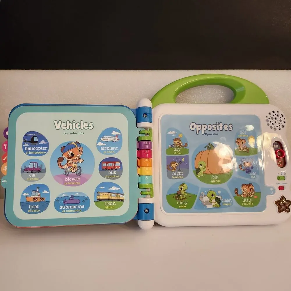 Leap Frog 100 Animals Book & 100 Words Book Bith Works Great English Or Spanish